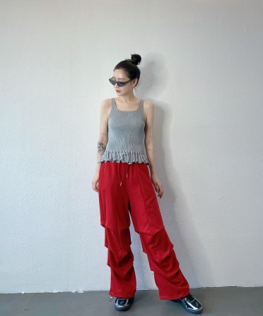 Red 3D Sweat Pants #250418